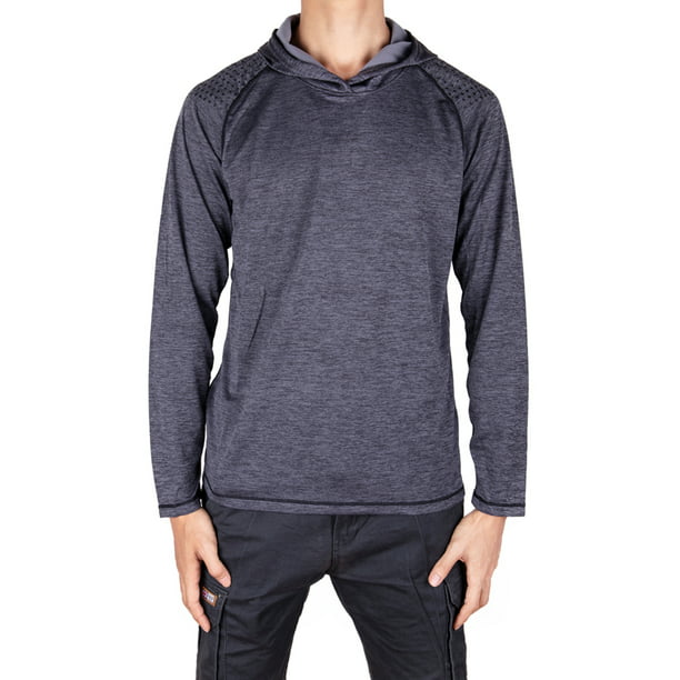 More Mile More-Tech Mens Running Top Half-Zip Long Sleeve Hoody Soft Breathable